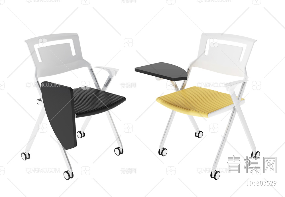 培训教室办公椅3D模型下载【ID:803529】