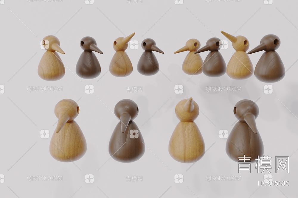 小鸟雕塑3D模型下载【ID:805035】