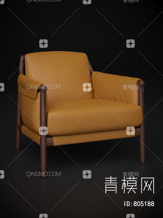 沙发椅3D模型下载【ID:805188】