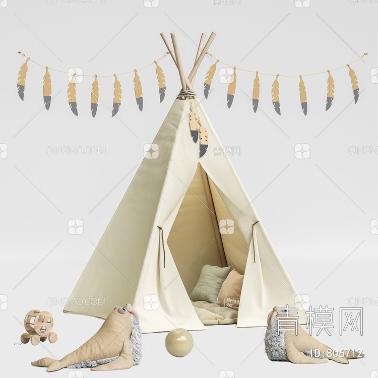 儿童帐篷3D模型下载【ID:806712】