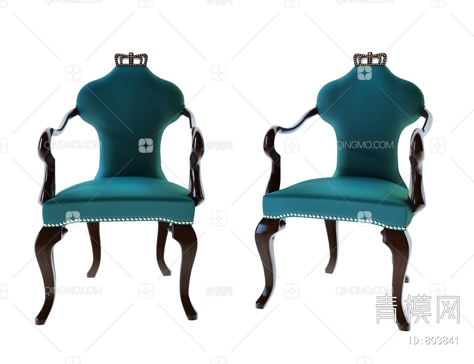 绒布单人椅3D模型下载【ID:803841】