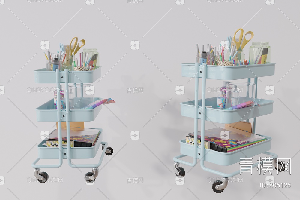 儿童玩具储物专用柜3D模型下载【ID:805125】