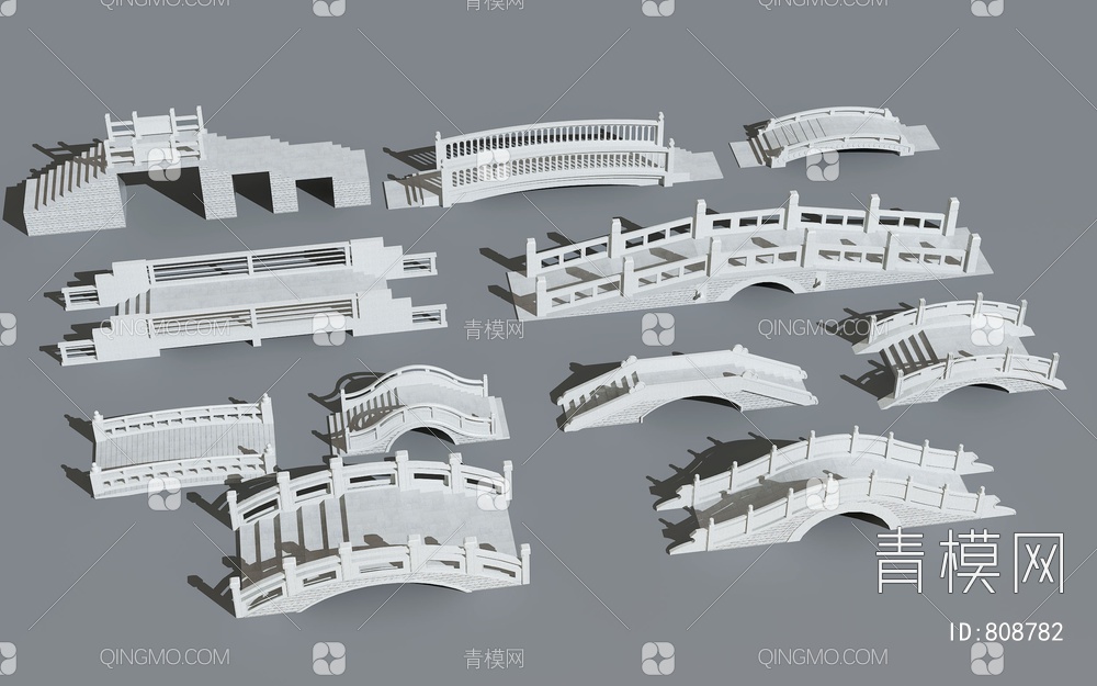 石拱桥3D模型下载【ID:808782】