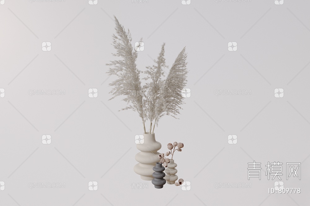 盆栽装饰植物3D模型下载【ID:809778】
