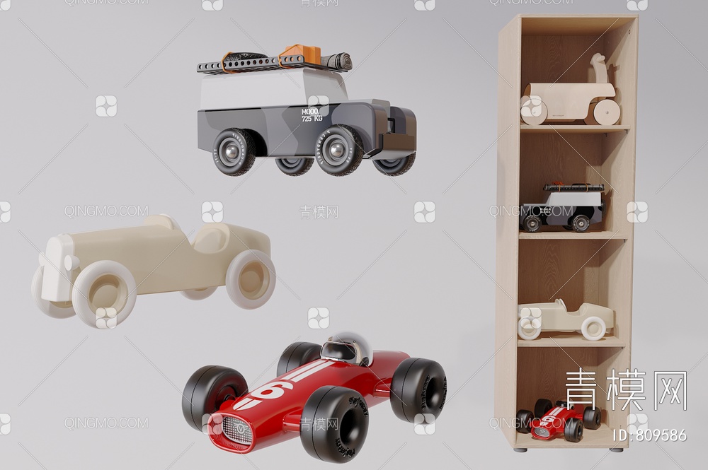 儿童玩具收纳柜3D模型下载【ID:809586】