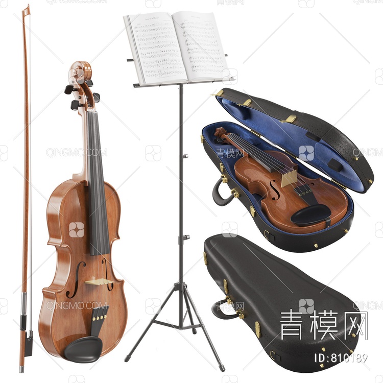小提琴3D模型下载【ID:810189】