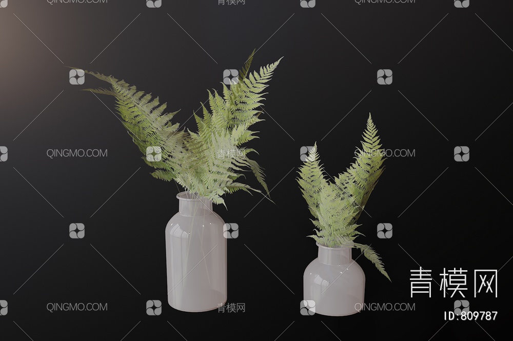 植物盆栽3D模型下载【ID:809787】
