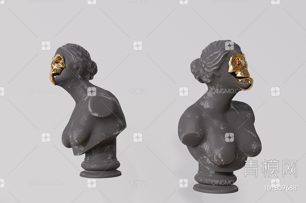大卫石膏雕像3D模型下载【ID:809688】
