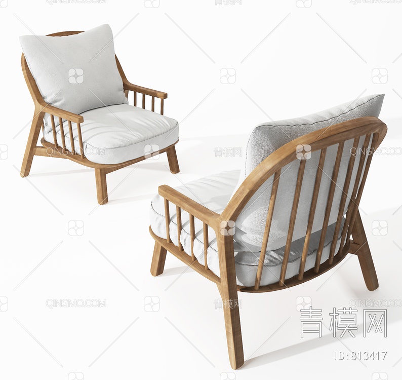 休闲户外椅3D模型下载【ID:813417】