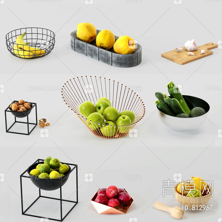 蔬菜水果3D模型下载【ID:812967】