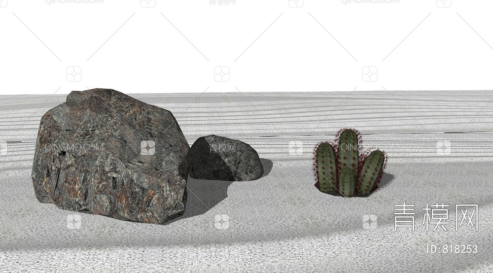 景观石头 石头SU模型下载【ID:818253】