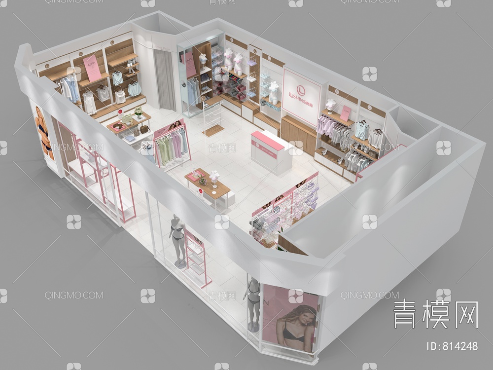 内衣店 服装店3D模型下载【ID:814248】