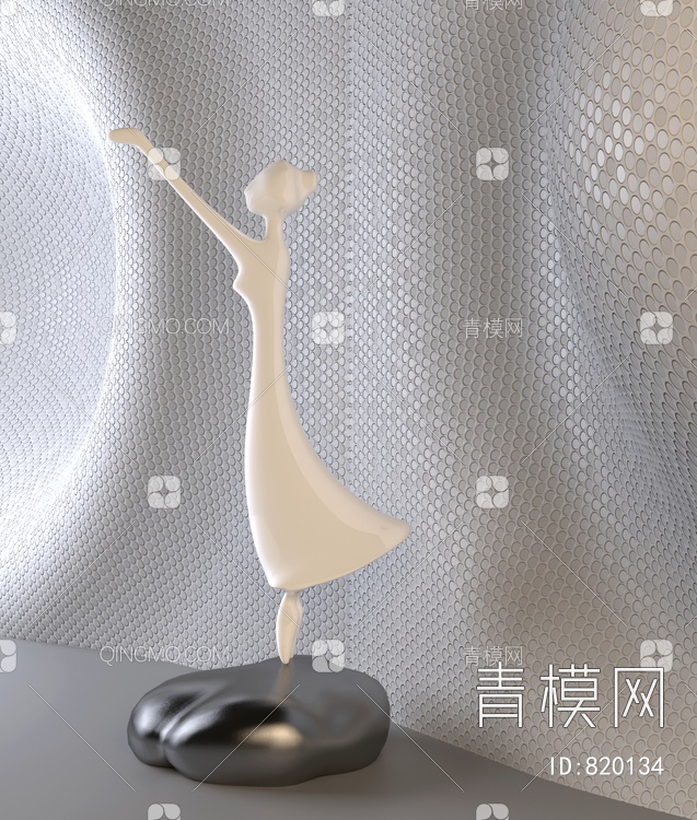 美女雕塑摆件3D模型下载【ID:820134】