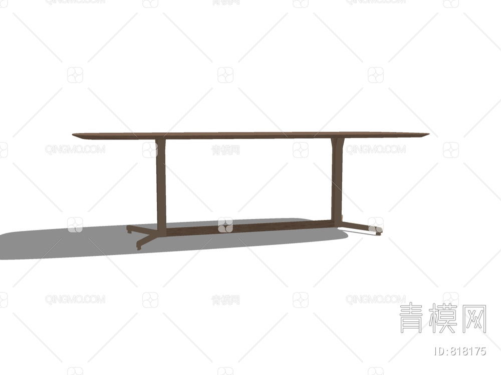 木桌 餐桌SU模型下载【ID:818175】