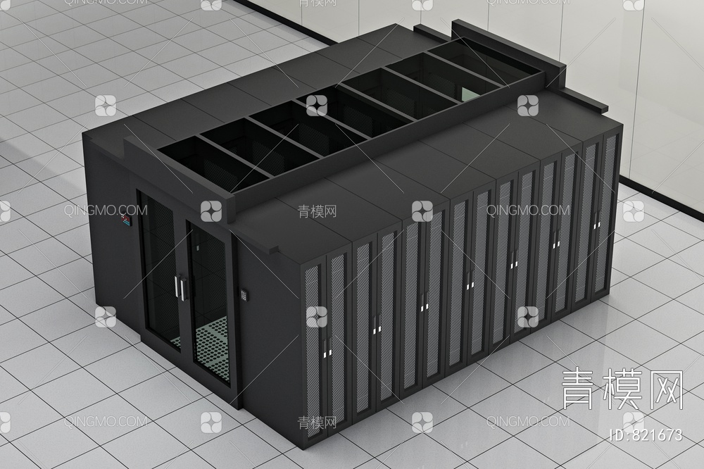 模块化机房 机柜3D模型下载【ID:821673】