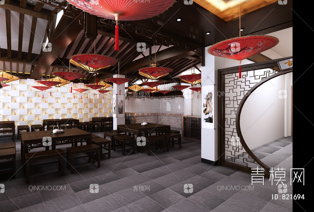 餐厅3D模型下载【ID:821694】