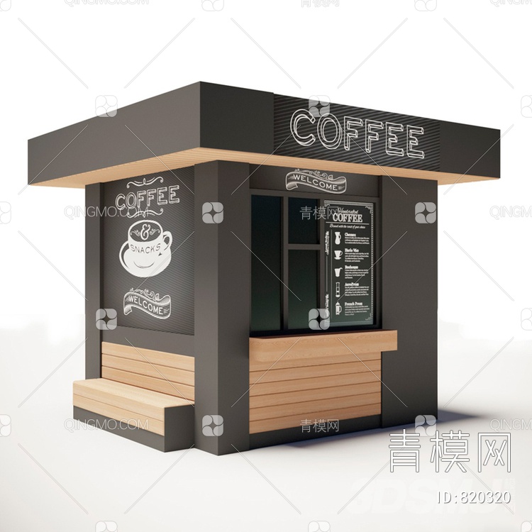 咖啡店SU模型下载【ID:820320】