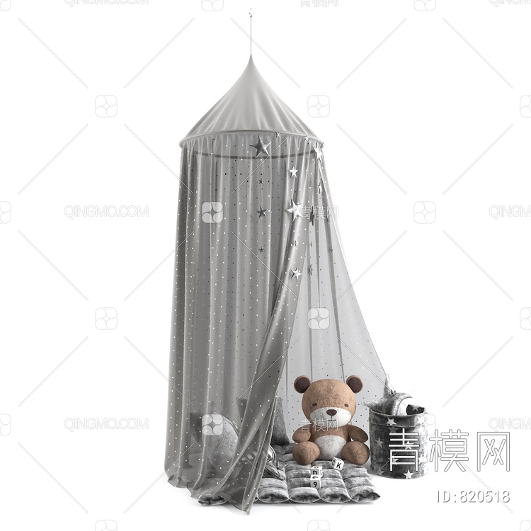 儿童帐篷，玩具3D模型下载【ID:820518】