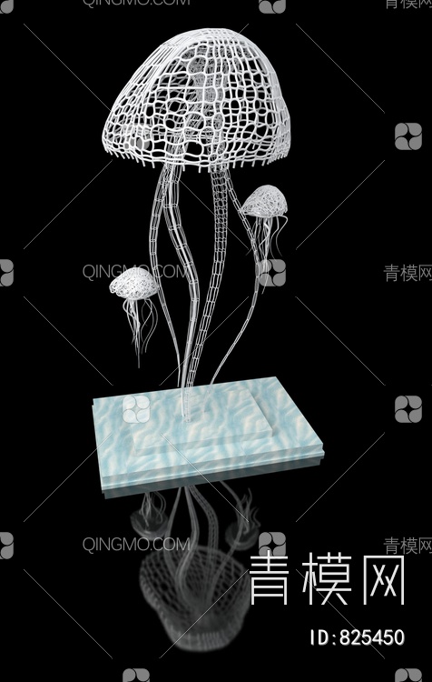 雕塑 海洋雕塑水母雕塑3D模型下载【ID:825450】