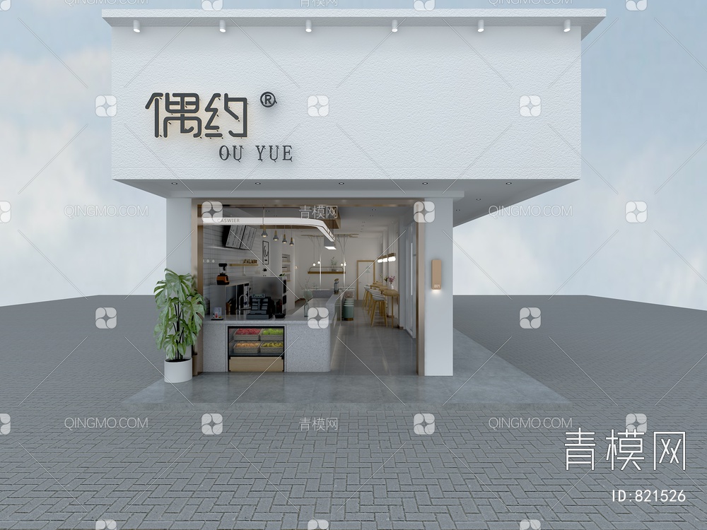 奶茶店3D模型下载【ID:821526】