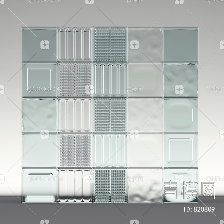 玻璃砖 玻璃砖 玻璃3D模型下载【ID:820809】