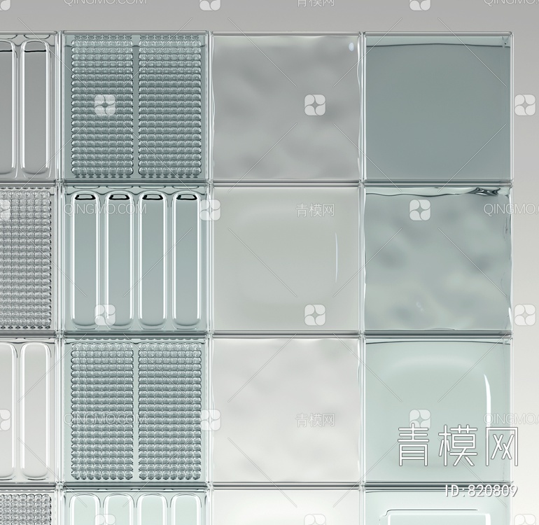 玻璃砖 玻璃砖 玻璃3D模型下载【ID:820809】