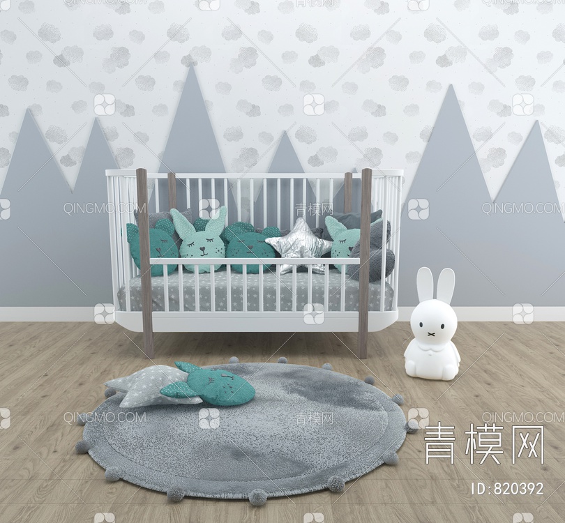 婴儿床3D模型下载【ID:820392】