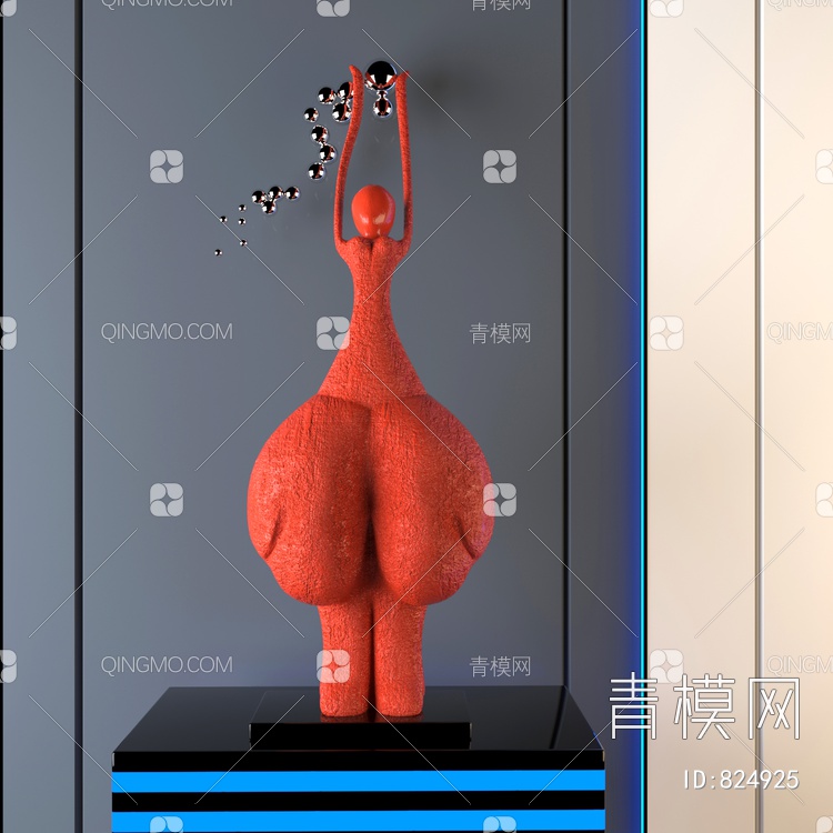 创意人物雕塑3D模型下载【ID:824925】