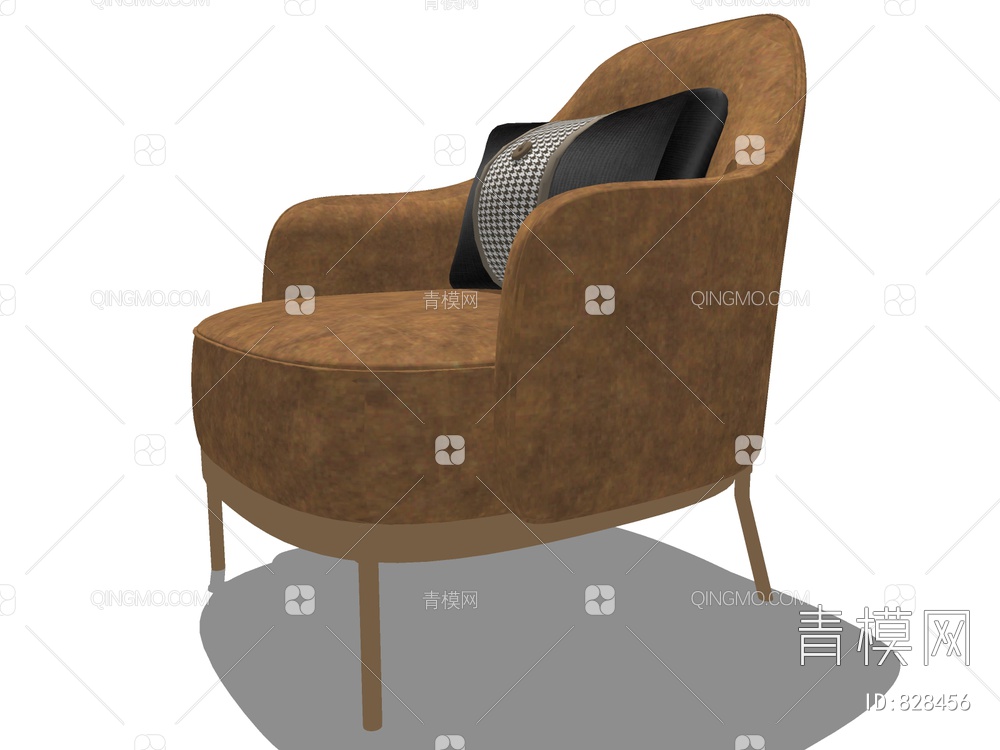 椅子，单人沙发，休闲椅SU模型下载【ID:828456】