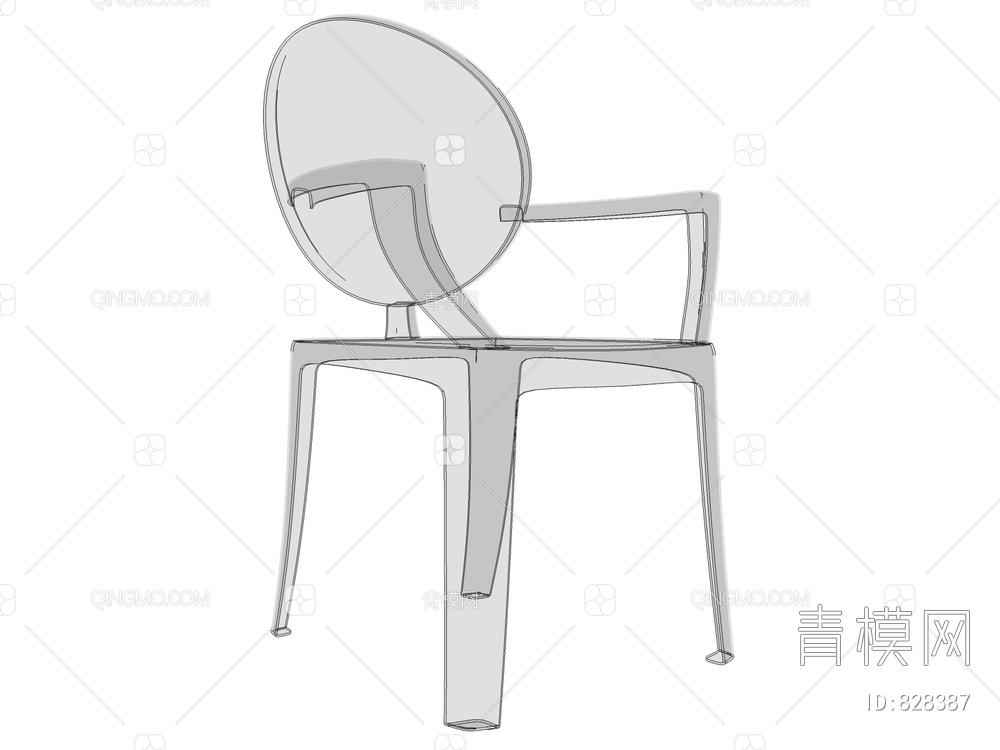 卡德拉索菲亚路易斯鬼椅SU模型下载【ID:828387】