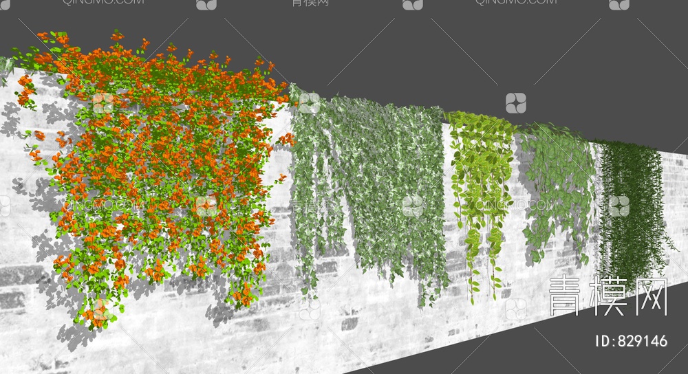 庭院爬藤植物SU模型下载【ID:829146】