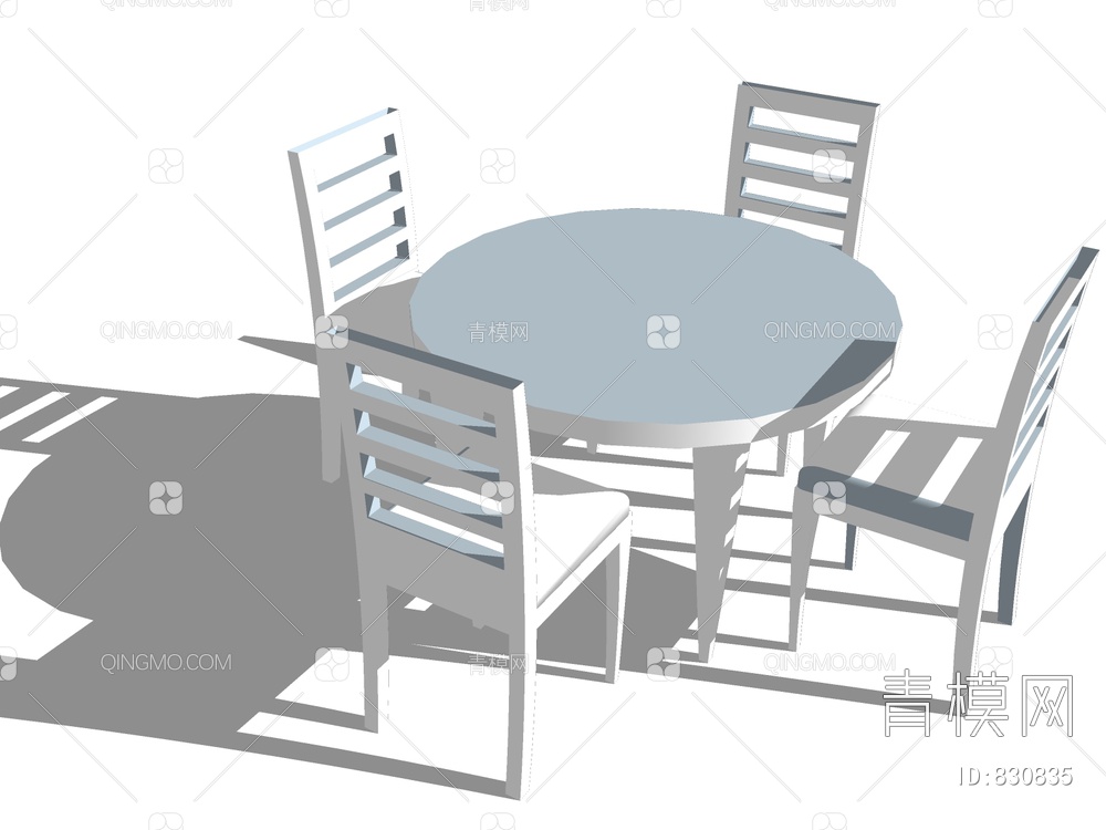 餐桌椅SU模型下载【ID:830835】