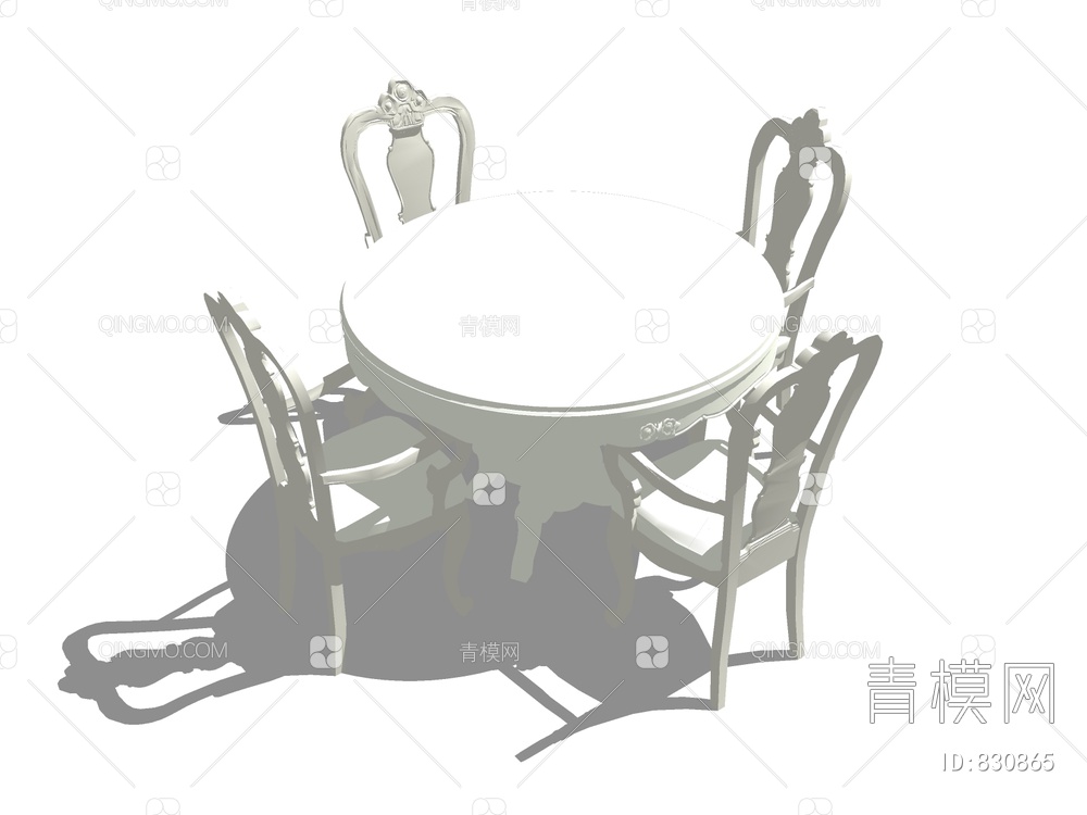 餐桌椅SU模型下载【ID:830865】