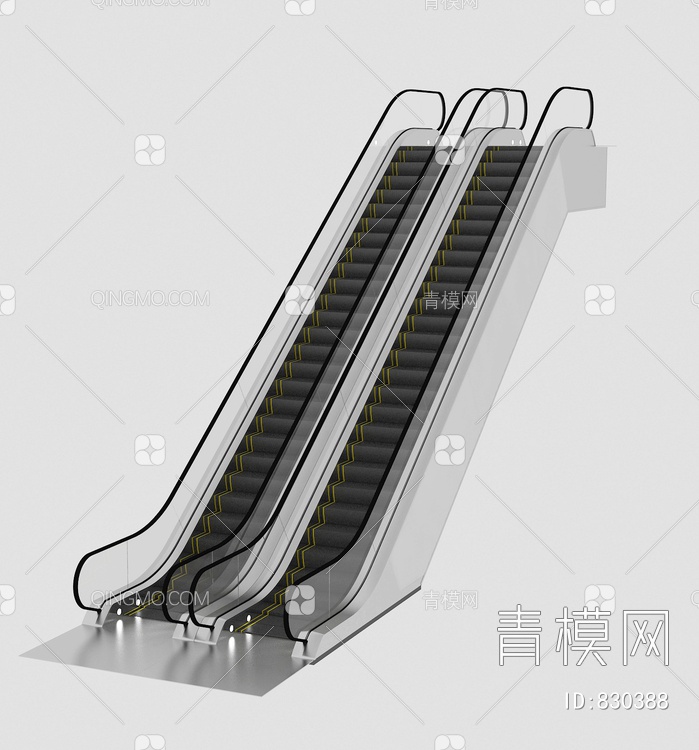 商场自动扶梯、电梯3D模型下载【ID:830388】