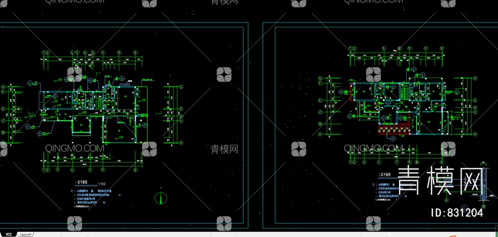 别墅施工图【ID:831204】