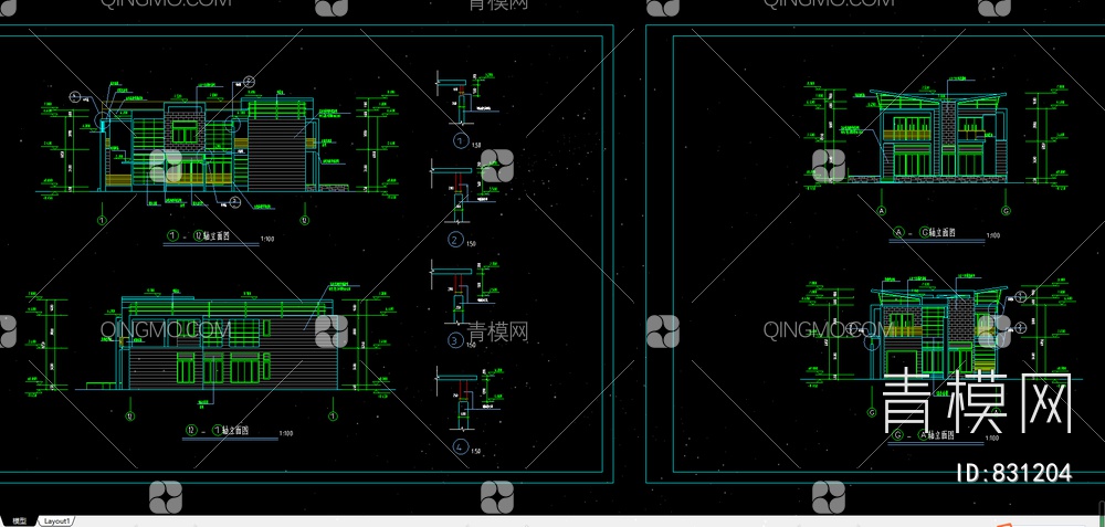 别墅施工图【ID:831204】