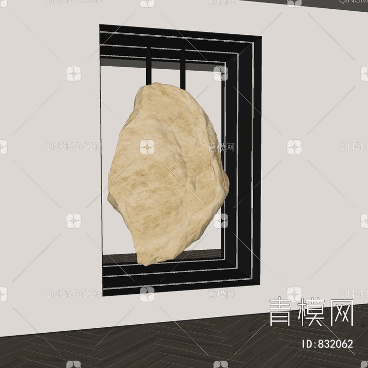 石头雕塑装置SU模型下载【ID:832062】