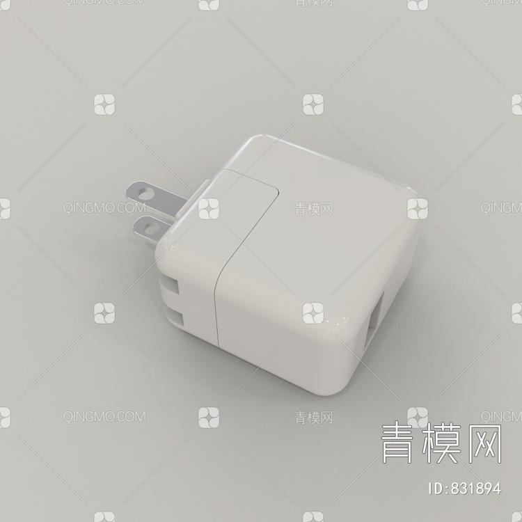 充电头pd快充电源适配器USB头插头3D模型下载【ID:831894】
