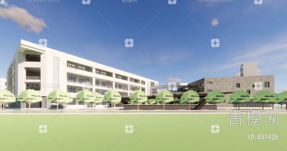 小学学校SU模型下载【ID:831435】