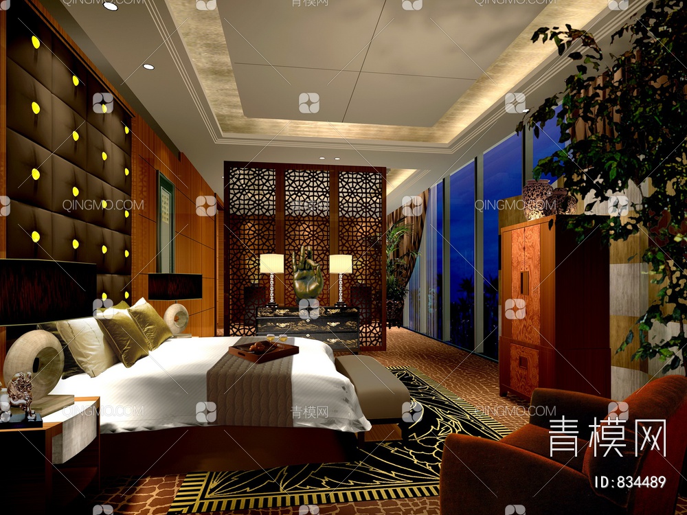 重庆五星级大酒店装饰工程图（含效果）【ID:834489】