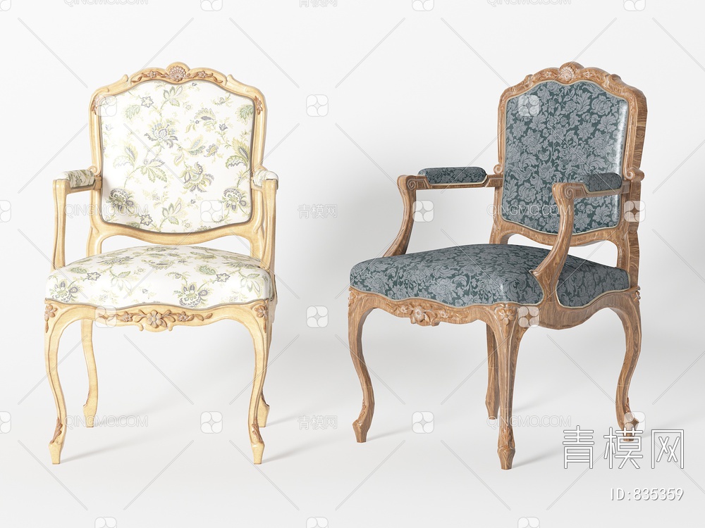 餐椅 单椅3D模型下载【ID:835359】