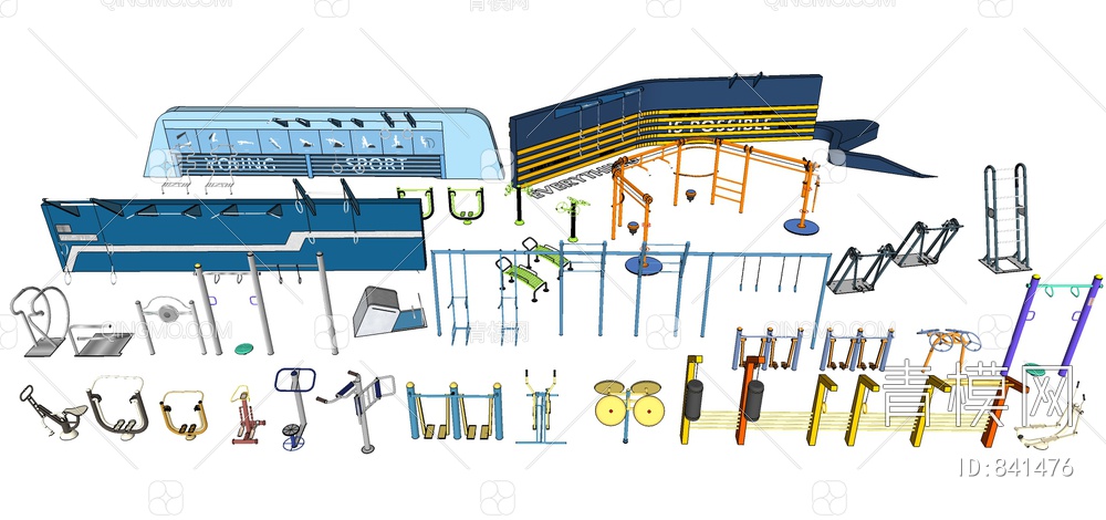 健身器材SU模型下载【ID:841476】