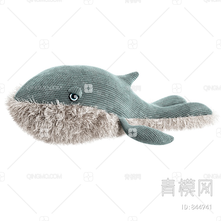 儿童玩具 毛绒玩具 鲨鱼 鲸鱼3D模型下载【ID:844941】