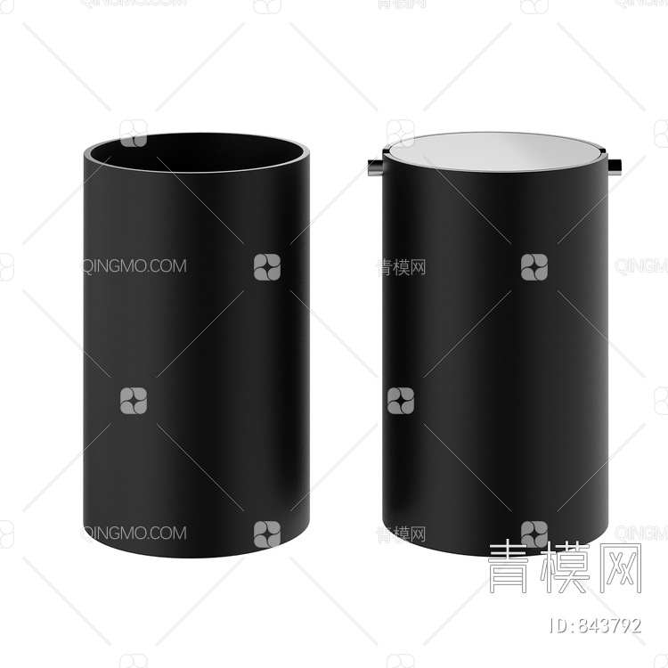 黑色垃圾桶-decor-walther3D模型下载【ID:843792】