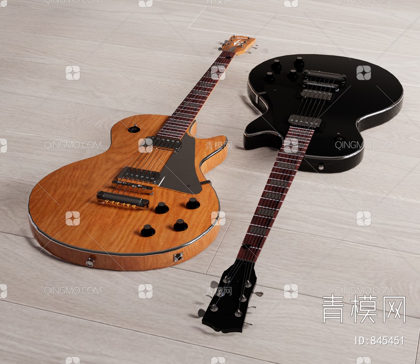 乐器电吉他SU模型下载【ID:845451】