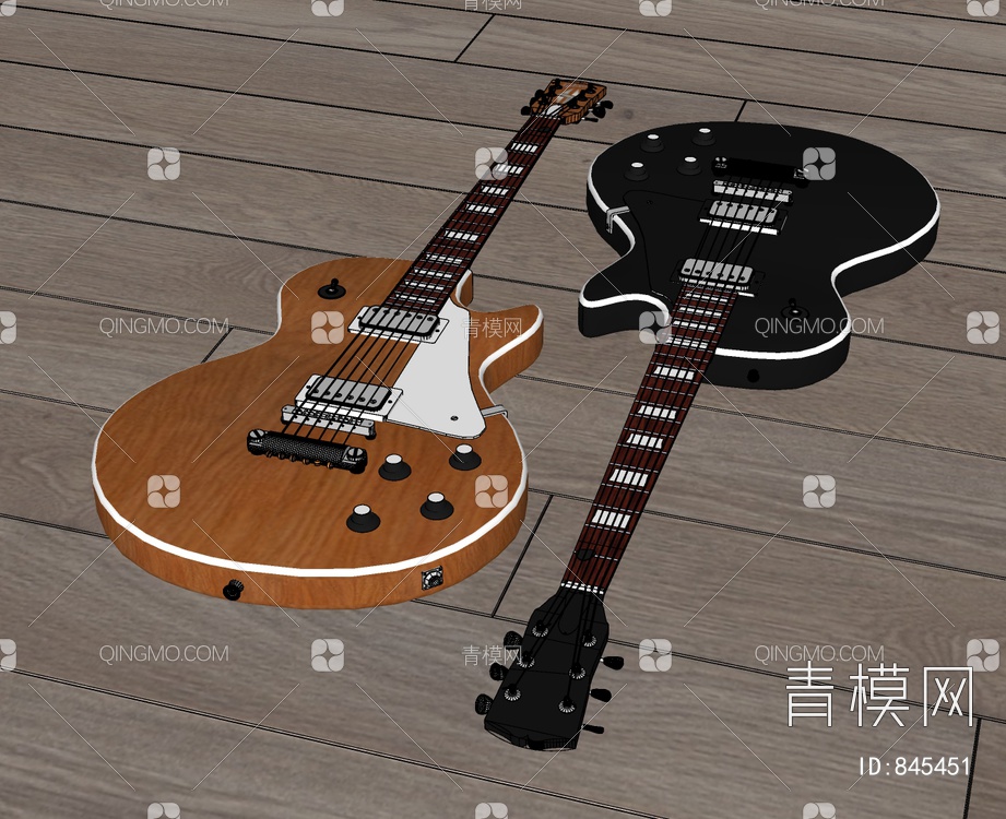 乐器电吉他SU模型下载【ID:845451】