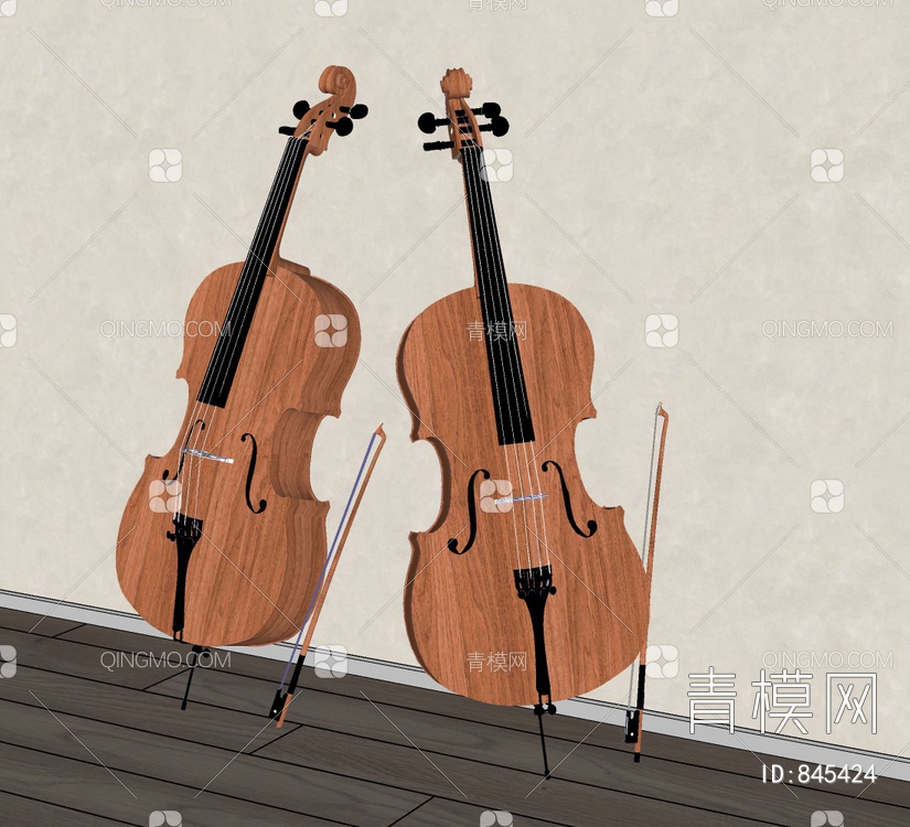 乐器小提琴SU模型下载【ID:845424】