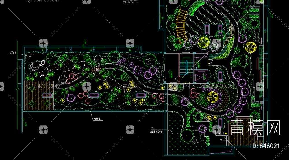 花园平面图 屋顶花园平面图 花园平面图 景观平面图【ID:846021】