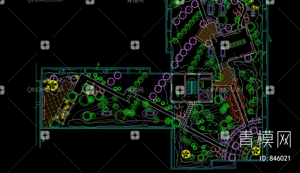 花园平面图 屋顶花园平面图 花园平面图 景观平面图【ID:846021】