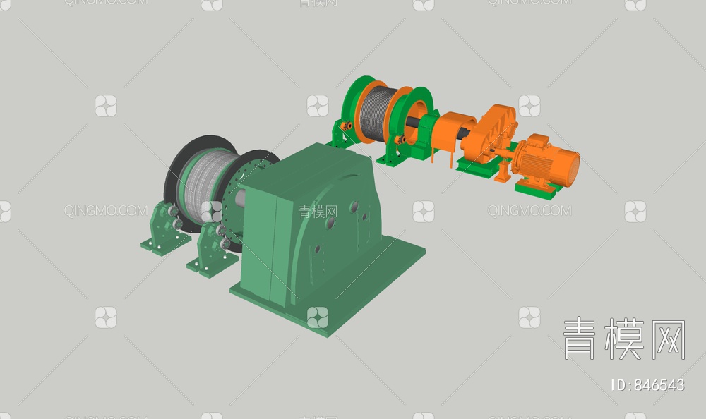 工业设备-绞车SU模型下载【ID:846543】